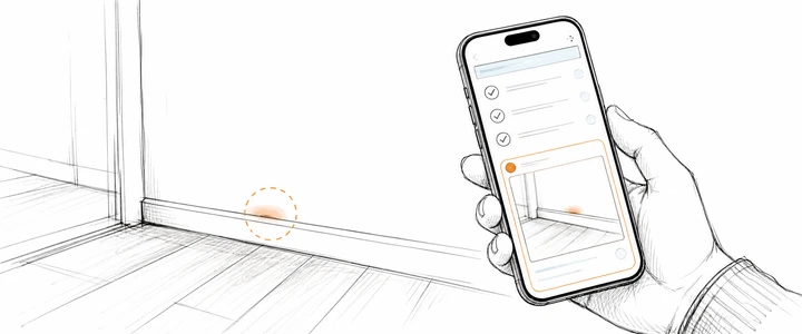 Фиксация дефекта чистовой квартиры в мобильном приложении для приёмки